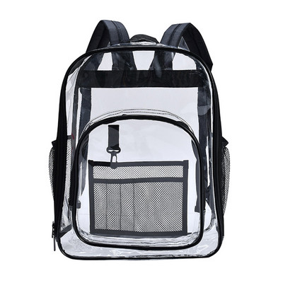 Γυναικείο σακίδιο πλάτης Διαφανές αδιάβροχο PVC Τσάντα Γυναικεία Fashion College Students Clear Bags Μεγάλα φορητά μονόχρωμα σακίδια