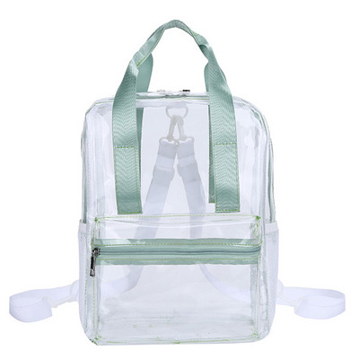 Γυναικείο σακίδιο πλάτης Διαφανές αδιάβροχο PVC Τσάντα Γυναικεία Fashion College Students Clear Bags Μεγάλα φορητά μονόχρωμα σακίδια