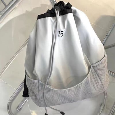 Nailonist õlakott ühevärvilise nööriga koolikott, reguleeritav rihm, moodne seljakott, võrk kontorireiside koolipoekotti jaoks