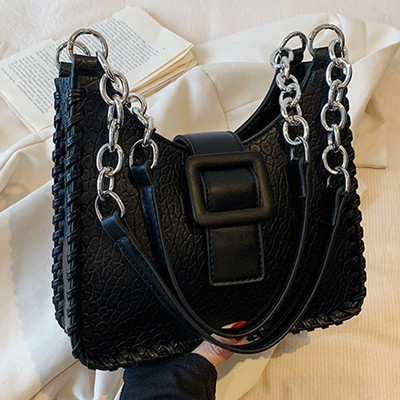 Γυναικεία τσάντα τσάντα Clash of Colors Τσάντα με κάδο PU Casual Τσάντα χιαστί Τσάντα μεγάλης χωρητικότητας Αλυσίδες μασχάλη για ταξιδιωτικές αγορές