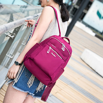 Найлонова дамска едноцветна чанта през рамо Ежедневна ръчна чанта с голям капацитет Водоустойчива износоустойчива чанта за открито Дамска ежедневна раница
