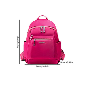 Найлонова дамска едноцветна чанта през рамо Ежедневна ръчна чанта с голям капацитет Водоустойчива износоустойчива чанта за открито Дамска ежедневна раница