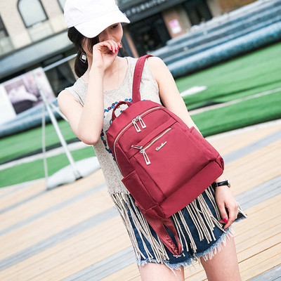 Geantă de umăr din nailon pentru femei, de culoare solidă, geantă de mână ocazională, de mare capacitate, rezistentă la uzură, geantă de exterior, rucsac zilnic pentru femei