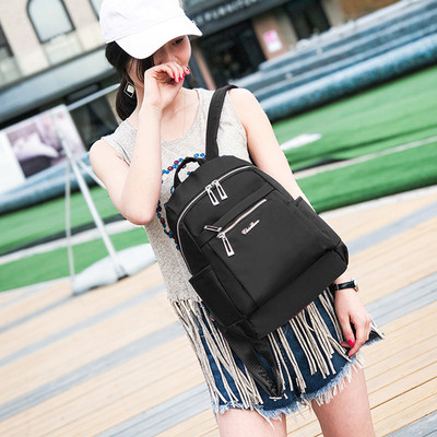 Geantă de umăr din nailon pentru femei, de culoare solidă, geantă de mână ocazională, de mare capacitate, rezistentă la uzură, geantă de exterior, rucsac zilnic pentru femei