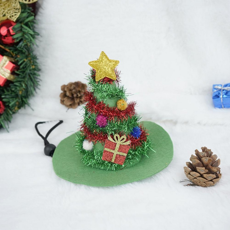 Βελτιώστε την ατμόσφαιρα χωρίς οσμή Κάλυμμα κεφαλής για πάρτι για σκύλους γάτα Καπέλα Χριστουγέννων για κατοικίδια