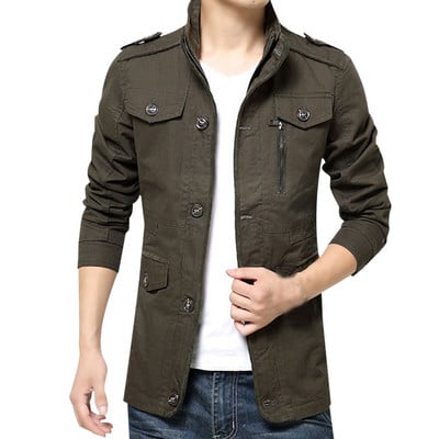 Îmbrăcăminte pentru bărbați Jachetă pentru bărbați, de ploaie, din bumbac, jachetă ușoară, cu buzunar, pentru bărbați.