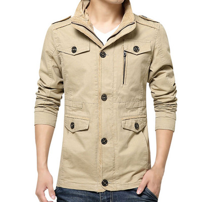 Îmbrăcăminte pentru bărbați Jachetă pentru bărbați, de ploaie, din bumbac, jachetă ușoară, cu buzunar, pentru bărbați.