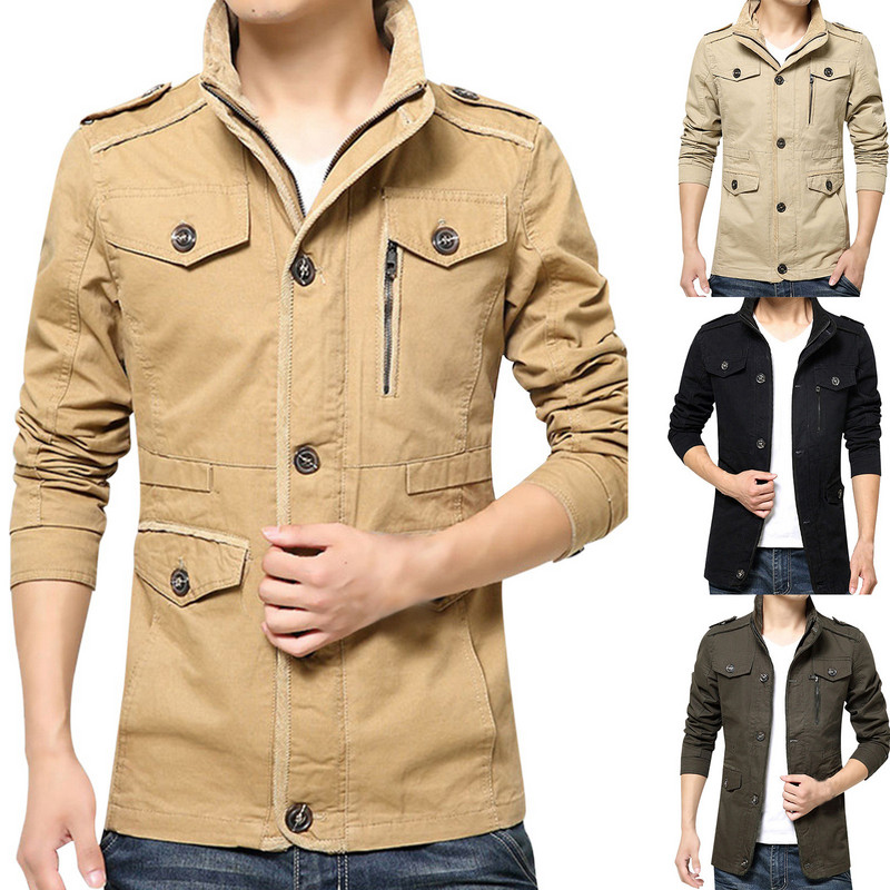 Îmbrăcăminte pentru bărbați Jachetă pentru bărbați, de ploaie, din bumbac, jachetă ușoară, cu buzunar, pentru bărbați.