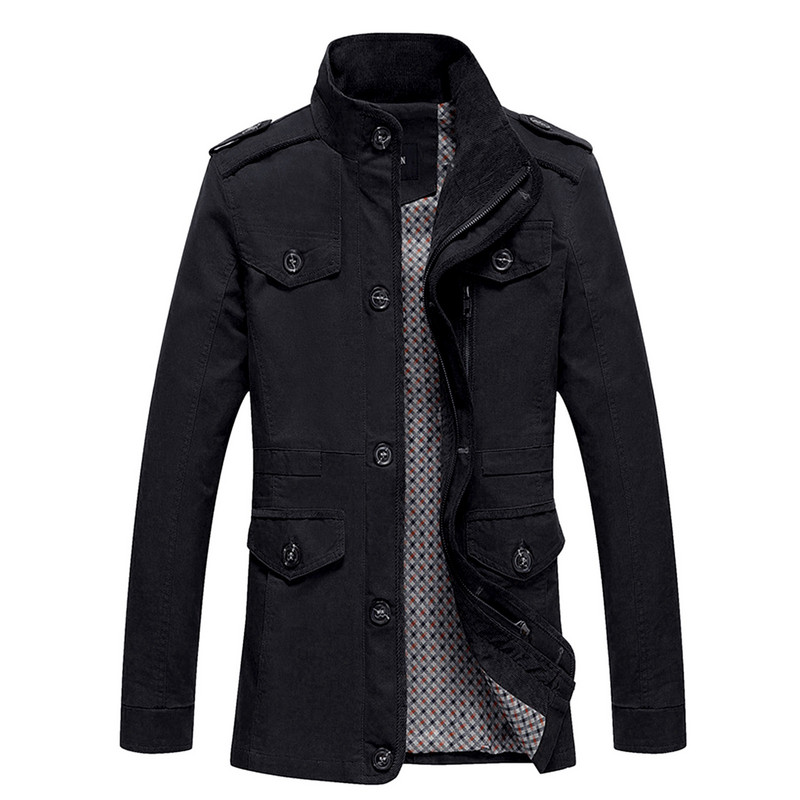 Îmbrăcăminte pentru bărbați Jachetă pentru bărbați, de ploaie, din bumbac, jachetă ușoară, cu buzunar, pentru bărbați.