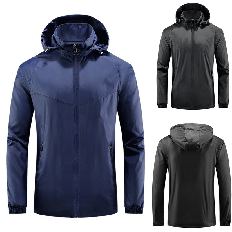 Ανδρικό παλτό ρούχων Κοντό εξωτερικό για αποσπώμενο μάλλινο μανίκι Ανδρικά μπουφάν με κουκούλα Raglan με κουκούλα Μπουφάν με φερμουάρ Ανδρική τσέπη