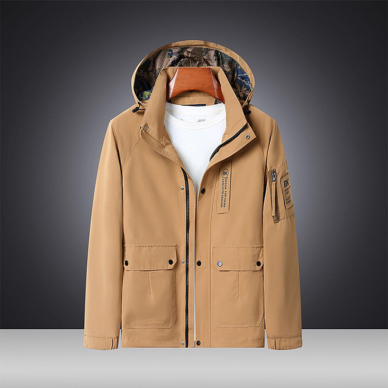 Farebný štýlový kabát s kapucňou na zips, farebný list s kapucňou, outdoorová bunda pre mužov, jednofarebný pánsky kabát s rukávmi, pánske nohavice, dlhá snehová bunda
