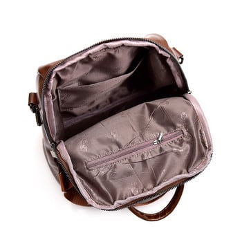 Дамски кожени раници с високо качество 2023 г. Женска ретро раница Пътна чанта за през рамо Mochilas Feminina Ученически чанти за момичета