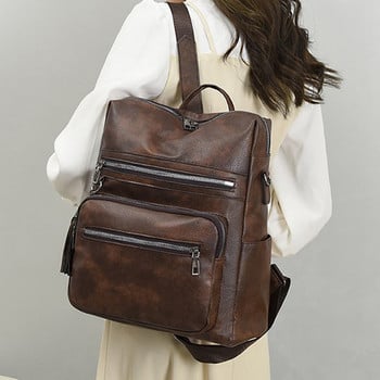 Висококачествена дамска мъжка раница Мека кожена мъжка раница Момиче Луксозна дизайнерска раница Чанта за лаптоп Пътна чанта с голям капацитет