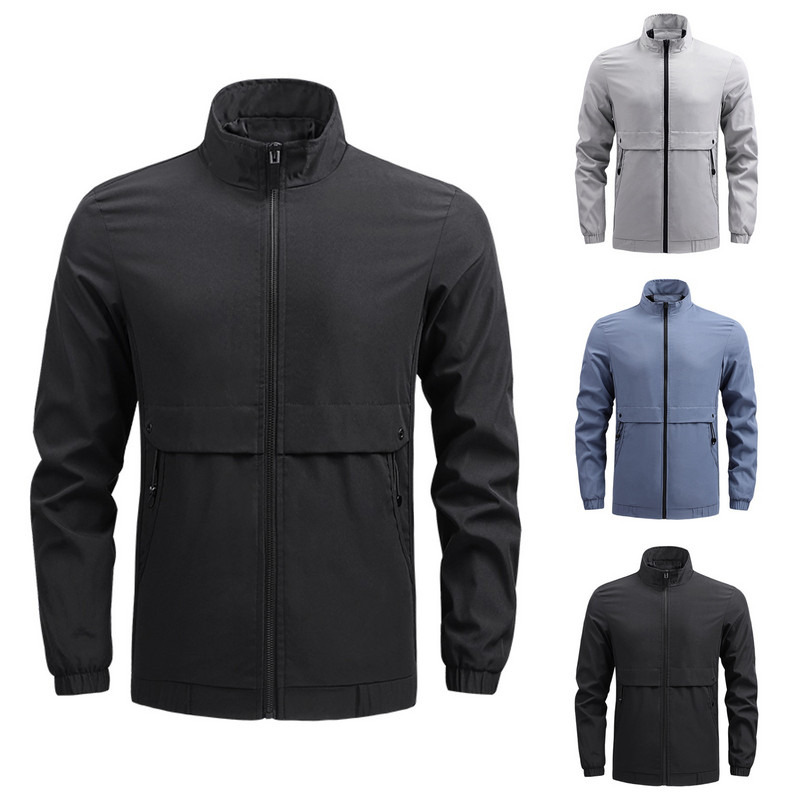 Χειμερινά μπουφάν για άντρες Λεπτό ανδρικό τζάκετ Χειμερινό ανδρικό μπουφάν Φθινοπωρινό χιόνι μακρυμάνικο παλτό Loose μασίφ συνθετικό μπουφάν