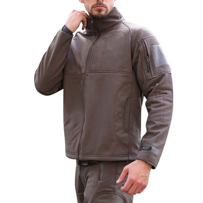 Îmbrăcăminte pentru bărbați Toamnă bărbați Jachete de iarnă Mark Paltoane cu uscare rapidă Cămașă cu fermoar moale Jachetă caldă Uzură solidă - Bărbați