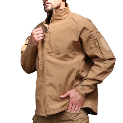 Îmbrăcăminte pentru bărbați Toamnă bărbați Jachete de iarnă Mark Paltoane cu uscare rapidă Cămașă cu fermoar moale Jachetă caldă Uzură solidă - Bărbați