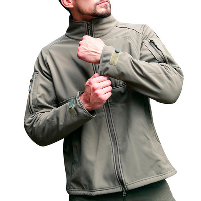 Îmbrăcăminte pentru bărbați Toamnă bărbați Jachete de iarnă Mark Paltoane cu uscare rapidă Cămașă cu fermoar moale Jachetă caldă Uzură solidă - Bărbați