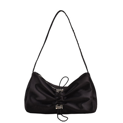 Τσάντες ώμου με πλισέ κορδόνι για γυναίκες Επαγγελματικές γυαλιστερές PU δερμάτινες τσάντες κουβά Μικρές τσάντες γυναικεία τσάντα μασχάλης casual τσάντα