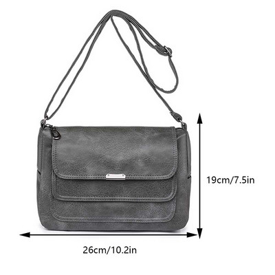 Γυναικεία τσάντα χιαστί πολλαπλών στρώσεων Casual Classic Satchel Τσάντα μεγάλης χωρητικότητας Ευέλικτη τσάντα PU Single Shoulder Daily Commuting