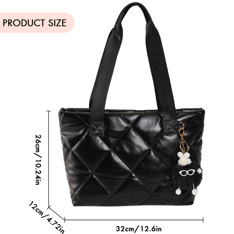 Τσάντες Causal Tote για Γυναικείες Καπιτονέ τσάντες Τσάντες ώμου με επένδυση Cloud Αδιάβροχες νάιλον τσάντες επάνω λαβής Γυναικείες τσάντες αγορών