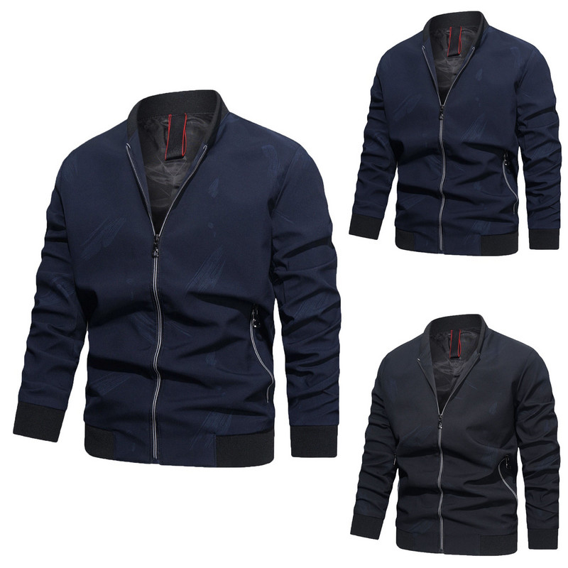 Scientist Mad αντιανεμικό φθινοπωρινό ανδρικό φερμουάρ Μακρύ χειμώνα με στάμπα Stcollar μανίκι Παλτό Travel Down Jacket Ανδρικό παλτό