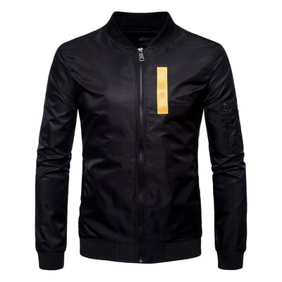 Ανδρικά ρούχα Λεπτό ανδρικό φερμουάρ Stcollar Jacket Jacket Jacket Fly μακρύ παλτό παλτό με φερμουάρ Κουκούλα μανίκι Fleece Ανδρικό μπουφάν