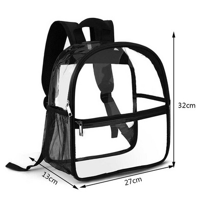 Clear Backpack Stadium Εγκεκριμένο Διαφανές Mini σακίδιο πλάτης για γυναίκες Ανδρικό σακίδιο πλάτης για εργασίες συναυλιών αθλητικών φεστιβάλ