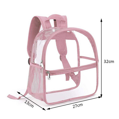 Clear Backpack Stadium Εγκεκριμένο Διαφανές Mini σακίδιο πλάτης για γυναίκες Ανδρικό σακίδιο πλάτης για εργασίες συναυλιών αθλητικών φεστιβάλ