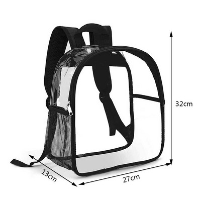 Clear Backpack Stadium Εγκεκριμένο Διαφανές Mini σακίδιο πλάτης για γυναίκες Ανδρικό σακίδιο πλάτης για εργασίες συναυλιών αθλητικών φεστιβάλ