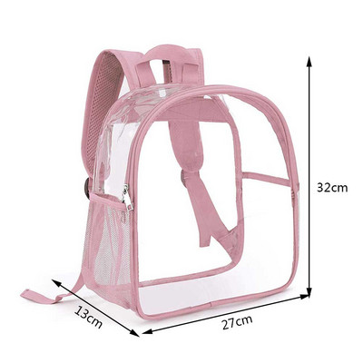 Clear Backpack Stadium Εγκεκριμένο Διαφανές Mini σακίδιο πλάτης για γυναίκες Ανδρικό σακίδιο πλάτης για εργασίες συναυλιών αθλητικών φεστιβάλ