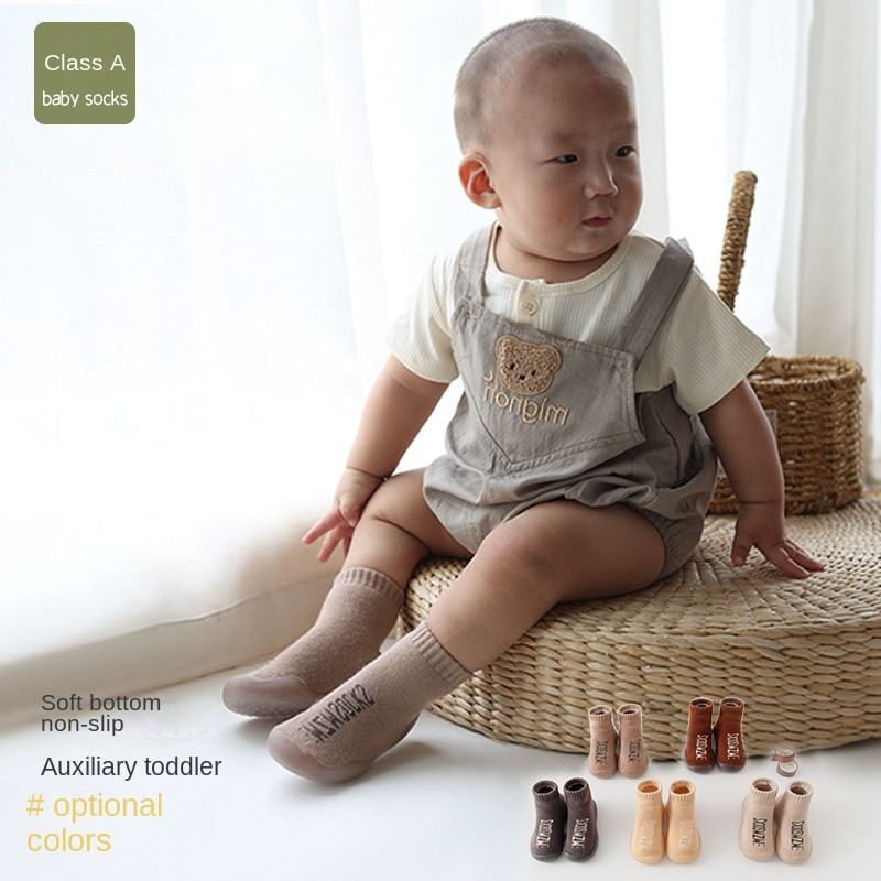 Βρεφικά παπούτσια Παιδική σόλα από μαλακό καουτσούκ First Walkers Παιδικές κάλτσες Παπούτσια Αντιολισθητικές Κάλτσες δαπέδου Κάλτσες Παιδικές κάλτσες Παπούτσια 0-4 Y Boo Girl Booties