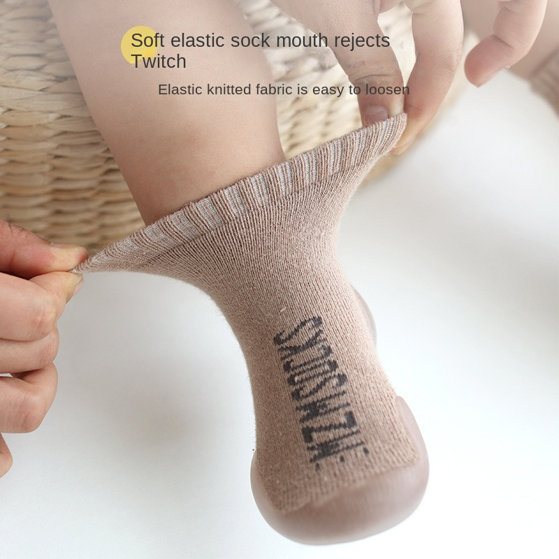 Βρεφικά παπούτσια Παιδική σόλα από μαλακό καουτσούκ First Walkers Παιδικές κάλτσες Παπούτσια Αντιολισθητικές Κάλτσες δαπέδου Κάλτσες Παιδικές κάλτσες Παπούτσια 0-4 Y Boo Girl Booties