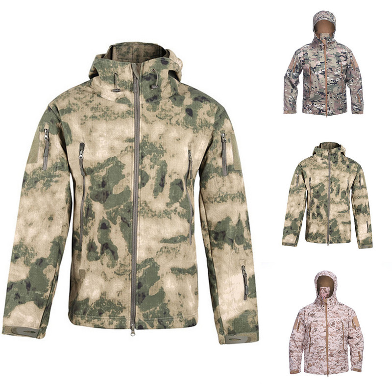 Ανδρικά παλτό Λεπτές φόρμες καμουφλάζ φλις ιππασίας σε εξωτερικούς χώρους ορειβασίας Γρήγορη οργάνωση παραλλαγής Παλτό Soft Xiii