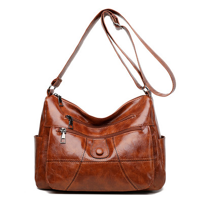 Γυναικείες τσάντες 2023 Νέα casual γυναικεία τσάντα Μαλακή PU Τσάντα ώμου Υψηλής ποιότητας τσάντα ώμου με πολλές τσέπες Μασίφ γυναικεία τσάντα χιαστί