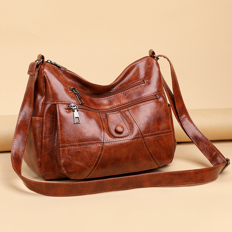 Γυναικείες τσάντες 2023 Νέα casual γυναικεία τσάντα Μαλακή PU Τσάντα ώμου Υψηλής ποιότητας τσάντα ώμου με πολλές τσέπες Μασίφ γυναικεία τσάντα χιαστί