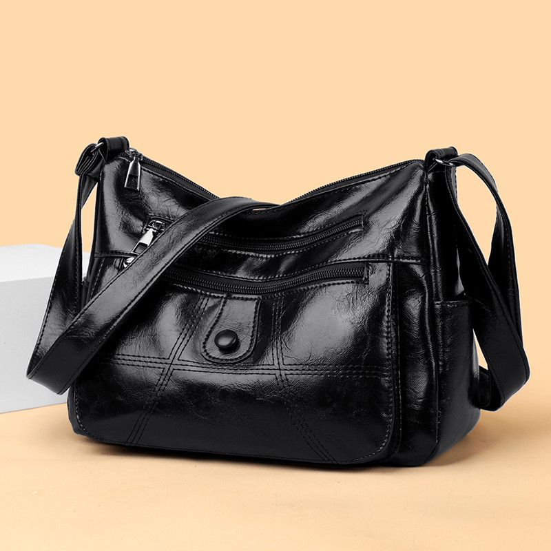 Γυναικείες τσάντες 2023 Νέα casual γυναικεία τσάντα Μαλακή PU Τσάντα ώμου Υψηλής ποιότητας τσάντα ώμου με πολλές τσέπες Μασίφ γυναικεία τσάντα χιαστί