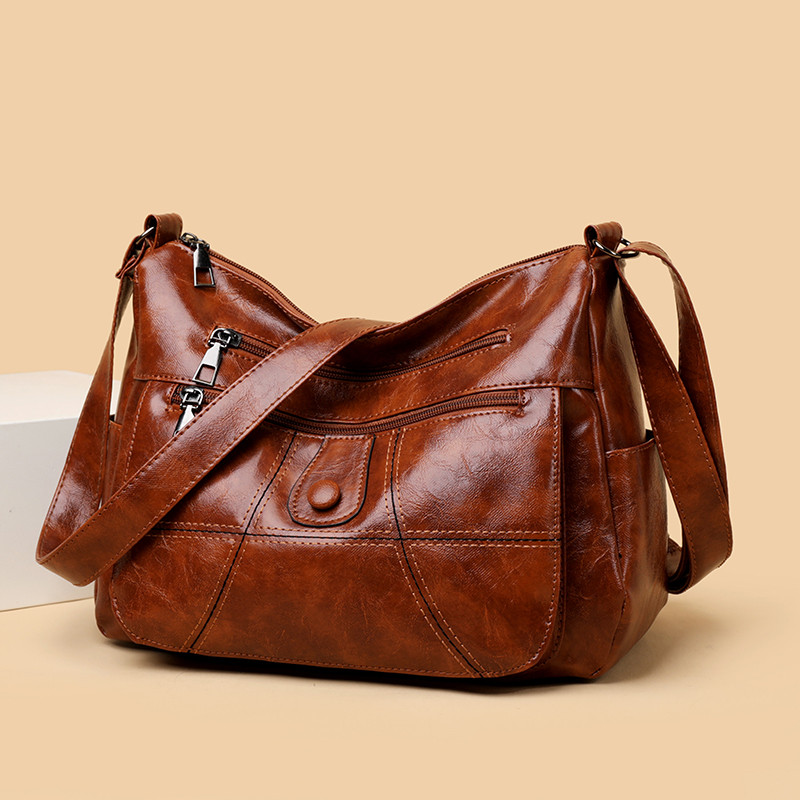 Γυναικείες τσάντες 2023 Νέα casual γυναικεία τσάντα Μαλακή PU Τσάντα ώμου Υψηλής ποιότητας τσάντα ώμου με πολλές τσέπες Μασίφ γυναικεία τσάντα χιαστί