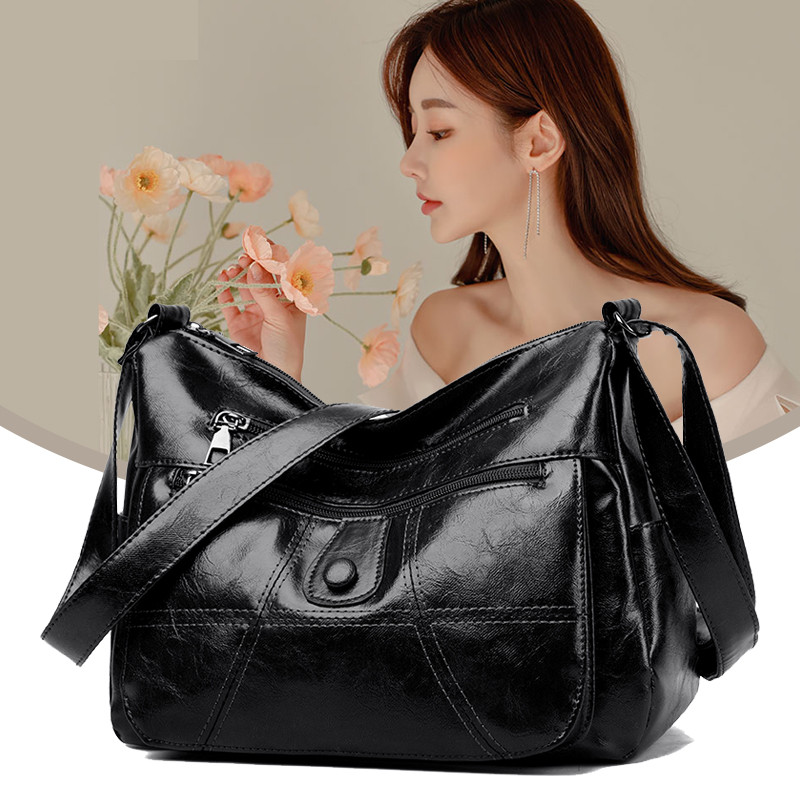 Γυναικείες τσάντες 2023 Νέα casual γυναικεία τσάντα Μαλακή PU Τσάντα ώμου Υψηλής ποιότητας τσάντα ώμου με πολλές τσέπες Μασίφ γυναικεία τσάντα χιαστί