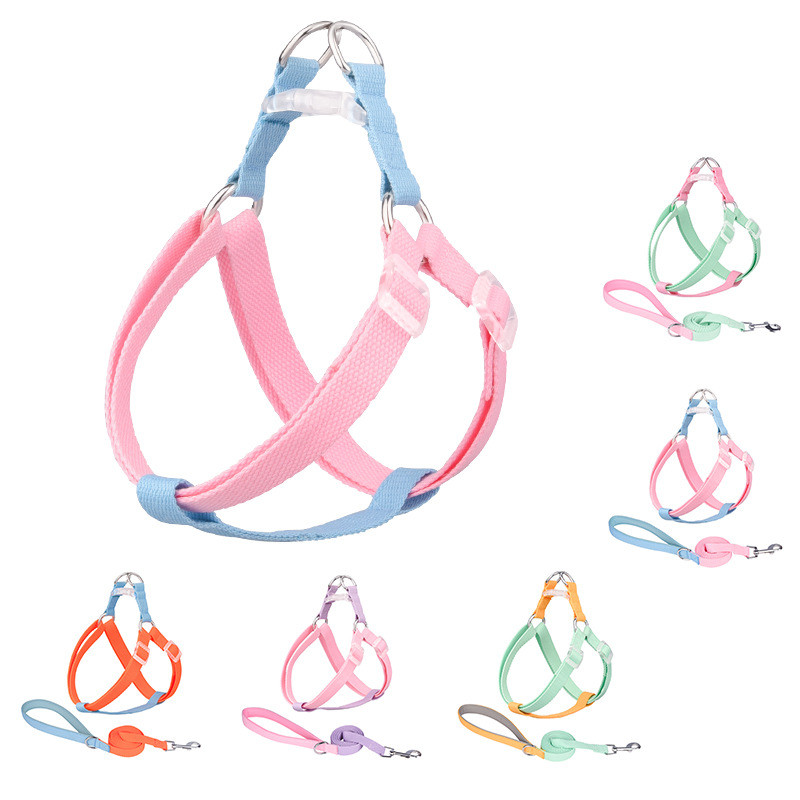 Povodac za pse, set ogrlica bez povlačenja, podesivi najlonski pojas za kućne ljubimce, prsluk za male, velike pse, povodac, povodac za hodanje francuskog buldoga