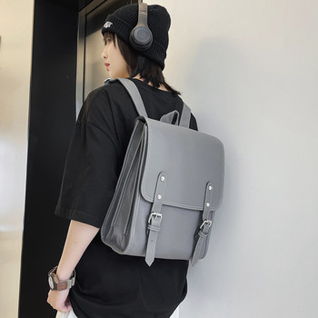 Дамска раница Нова мода в корейски стил Дива тенденция Препъп стил Дамска ученическа раница с голям капацитет за момичета Мъжка чанта за пътуване