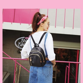 Нова дизайнерска модна дамска раница Мини мека на допир многофункционална малка найлонова раница Дамска дамска чанта за през рамо Портмоне за момиче
