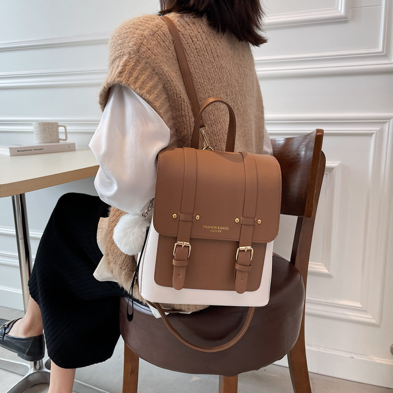 Dámske vintage PU kožené malé batohy v preppy štýle, školské tašky pre dospievajúce dievčatá, módny návrhársky batoh