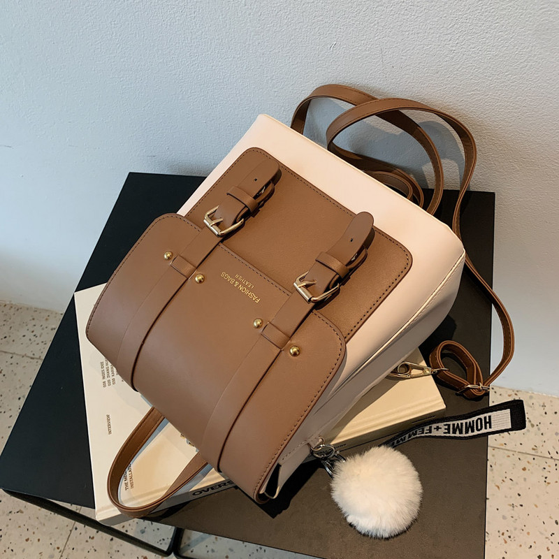 Dámske vintage PU kožené malé batohy v preppy štýle, školské tašky pre dospievajúce dievčatá, módny návrhársky batoh