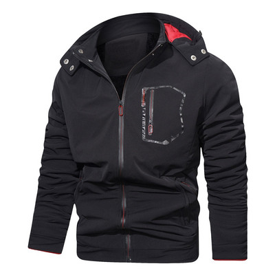 Vīriešu apģērbi Rāvējslēdzējs Viegls neilons Rudens Vīriešu Ziemas Jaka Ziemas Kabatas Vairāki Vēja Necaurlaidīgi Mēteļi Vīriešiem Gari Lieli Augsti