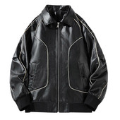 Muška odjeća Zimska hladna jakna od brušene kože Muška jesenska jakna s jaknom s ovratnikom Široka muška kargo jakna svijetlomaslinaste boje