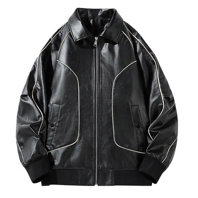 Muška odjeća Zimska hladna jakna od brušene kože Muška jesenska jakna s jaknom s ovratnikom Široka muška kargo jakna svijetlomaslinaste boje