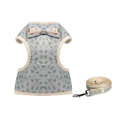 Cățeluși, pisici, iepuri, ham și lesă, set pentru câini de talie mică, ham din plasă, vestă, cu fundă, curea pieptului, chihuahua, yorkie, accesorii pentru animale de companie