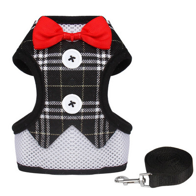 Cățeluși, pisici, iepuri, ham și lesă, set pentru câini de talie mică, ham din plasă, vestă, cu fundă, curea pieptului, chihuahua, yorkie, accesorii pentru animale de companie