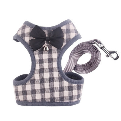 Cățeluși, pisici, iepuri, ham și lesă, set pentru câini de talie mică, ham din plasă, vestă, cu fundă, curea pieptului, chihuahua, yorkie, accesorii pentru animale de companie