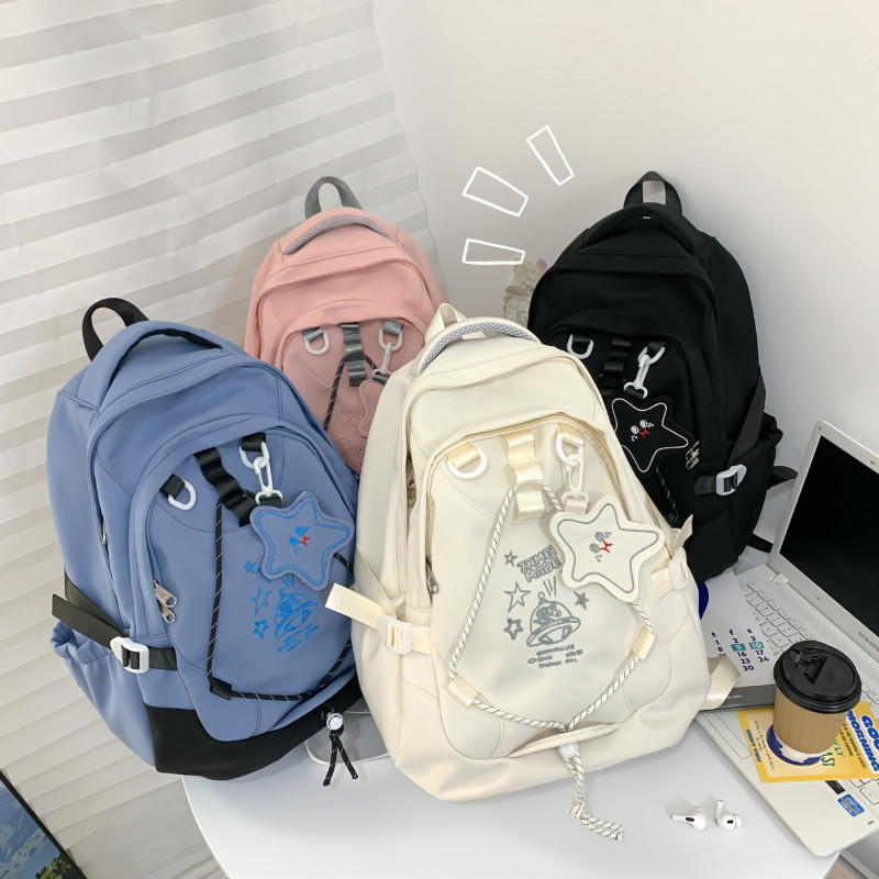 Roza ruksaci velikog kapaciteta Luksuzna dizajnerska torba za žene Oxford Školske torbe s patentnim zatvaračem Vodootporna korejska torba na rame s vezom